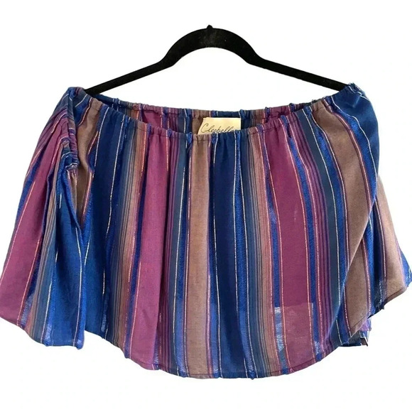Cleobella Off Shoulder Striped Top - Picture 1 of 5